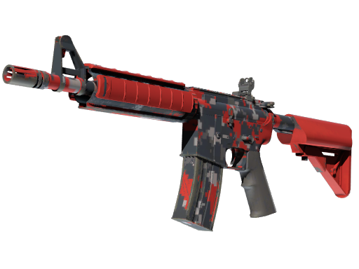 M4A4 | Пиксельный камуфляж «Красный»