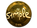 Sticker | s1mple (Gold) | Katowice 2019