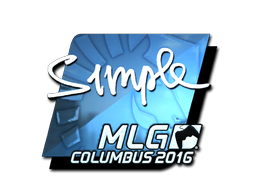 Naklejka | s1mple (Folia) | MLG Columbus 2016