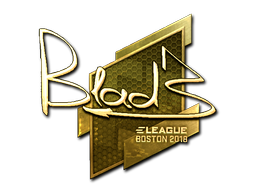 Наклейка | B1ad3 (золотая) | Бостон 2018