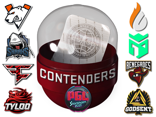 Капсула с наклейками соперников PGL Major Stockholm 2021