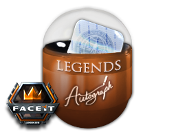 Pojemnik z autografem | Legendy | FACEIT London 2018