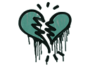 Sealed Graffiti | Broken Heart (Frog Green)